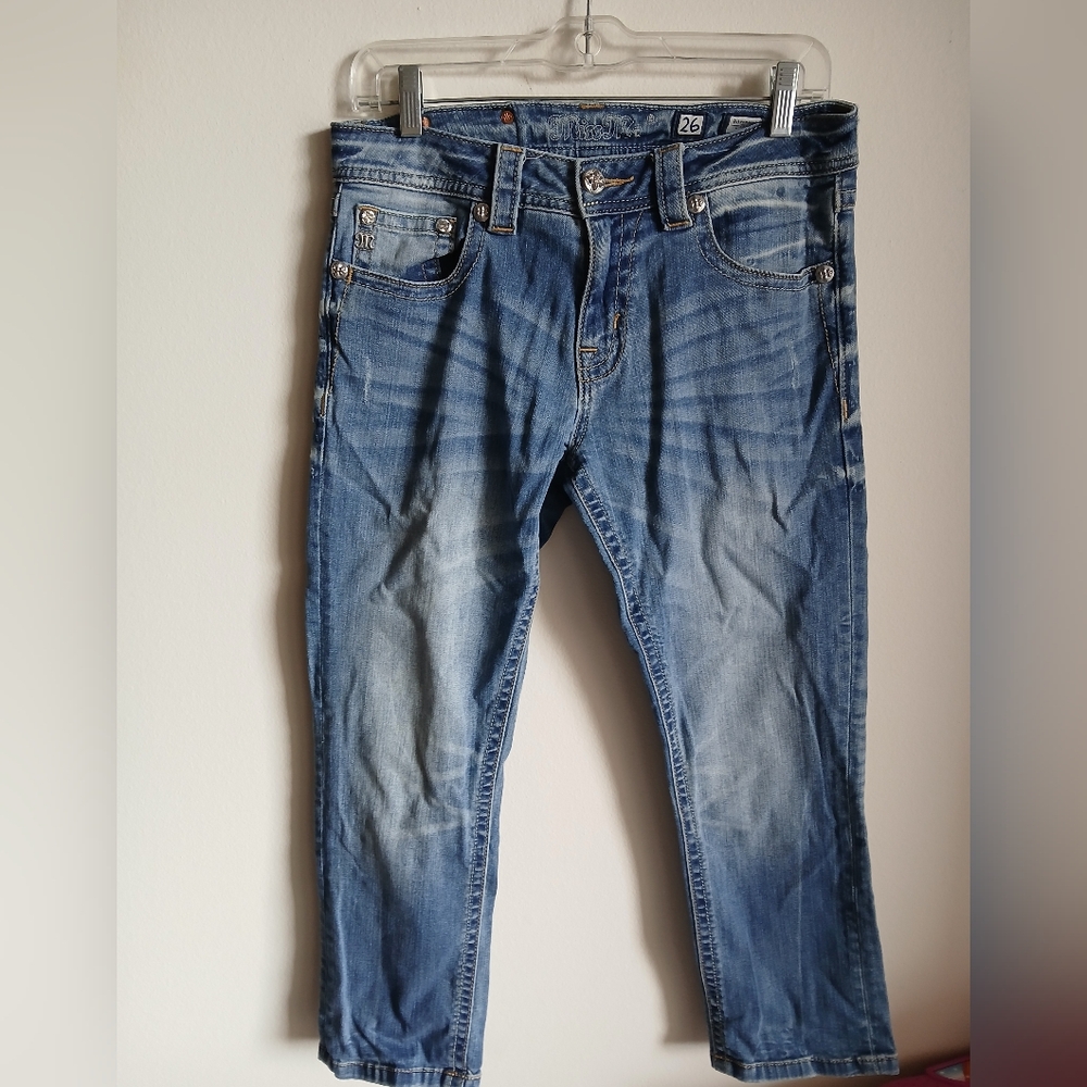 MISS ME BOYFRIEND CAPRI JEANS SIZE 26
